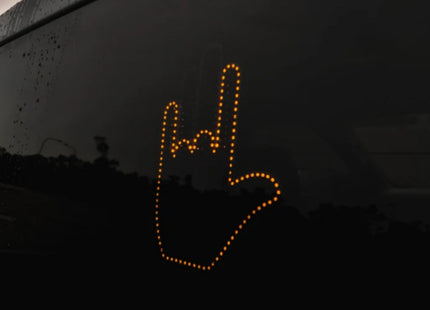 Funny New LED Illuminated Gesture Light Car Finger Light With Remote Road Rage Signs Middle Finger Gesture Light Hand Lamp
