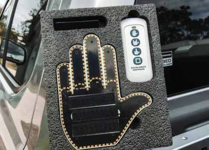 Funny New LED Illuminated Gesture Light Car Finger Light With Remote Road Rage Signs Middle Finger Gesture Light Hand Lamp