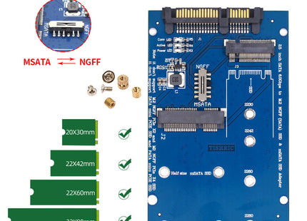 SATA3 To M2 NGFF MSATA SSD Conversion Card Adapter Card Switchboard