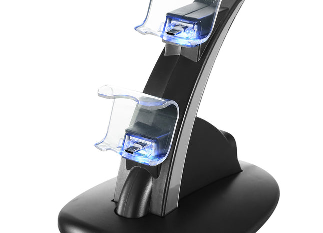 Charging Dock Station Dual Micro USB Charger Stand For PS4 Pro-PS4 Slim Gamepad Controller Handle Charging Station With Blue Indicator Game Lovers - Gograbsum