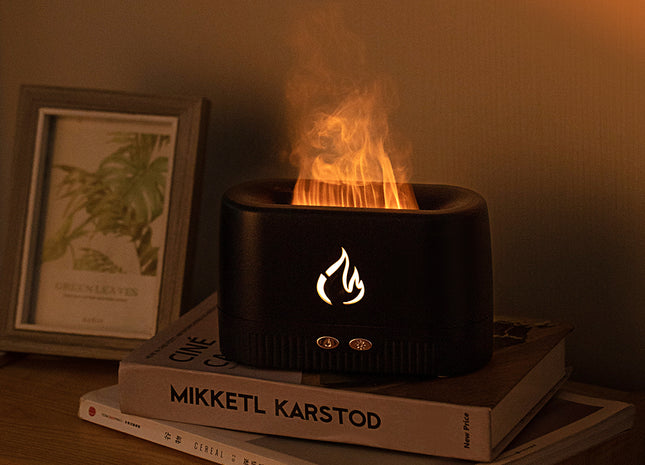 Factory Price Flame Humidifier Aroma Diffusers Machine Home Bedroom Silent Essential Oil Flame Aroma Diffuser