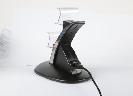 Charging Dock Station Dual Micro USB Charger Stand For PS4 Pro-PS4 Slim Gamepad Controller Handle Charging Station With Blue Indicator Game Lovers - Gograbsum