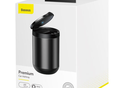 Car Ashtray LED Light Alloy Ash Tray Aluminum Cup Portable Smokeless Auto Ashtray Flame Retardant Cigarette Holder Box - Gograbsum