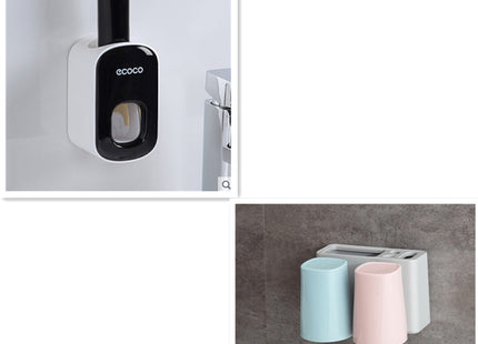 Wall Mounted Automatic Toothpaste Holder Bathroom Accessories Set Dispenser - Gograbsum