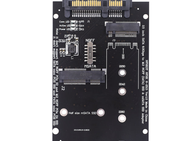 SATA3 To M2 NGFF MSATA SSD Conversion Card Adapter Card Switchboard