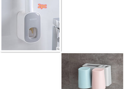 Wall Mounted Automatic Toothpaste Holder Bathroom Accessories Set Dispenser - Gograbsum
