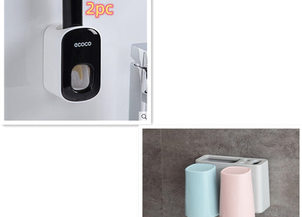 Wall Mounted Automatic Toothpaste Holder Bathroom Accessories Set Dispenser - Gograbsum