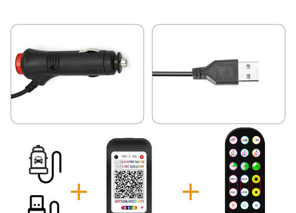 Styling Decorative Lamp LED Car Interior Light Waterproof Ambient Lamp Of Wireless Remote Music Control Car RGB Strip Lights